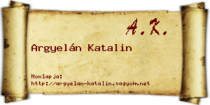 Argyelán Katalin névjegykártya
